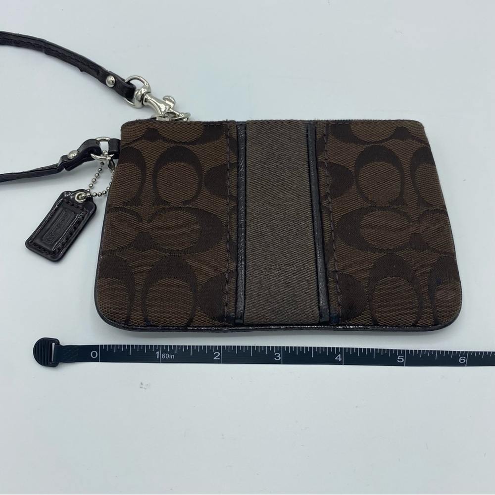Coach Brown Wristlet Purse Clutch Wallet Bag - Picture 8 of 9